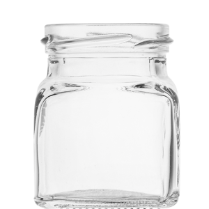 120ml Stikla burka, četrkantīga