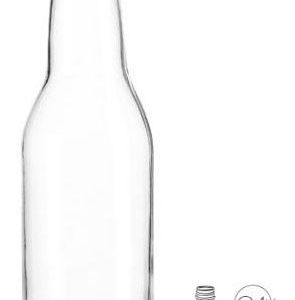 330ml Alus stikla pudele, caurspīdīga