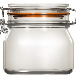 500ml Stikla burka ar stikla vāku hermētiska