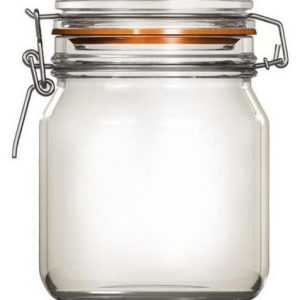 750ml Stikla burka ar stikla vāku hermētiska