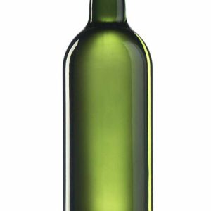 750ml stikla vīna pudele “Bordeaux” olīvkrāsā ar skrūvējamu vītni, 30mm